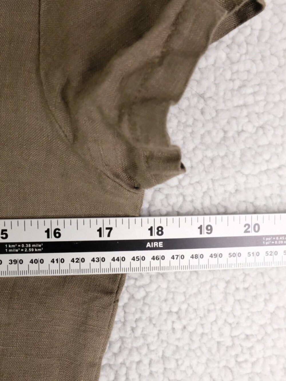 Alessia Pacini Dress Womens Small Olive Green 100% Linen Midi Asymmetrical Italy - Picture 7 of 11
